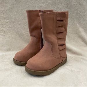 Cat & Jack pink Ruffle Boots